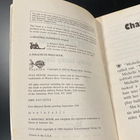 Full House Michelle #4: Lucky, Lucky Day by Laura O’Neil - Paperback Novel - Picture 4 of 5